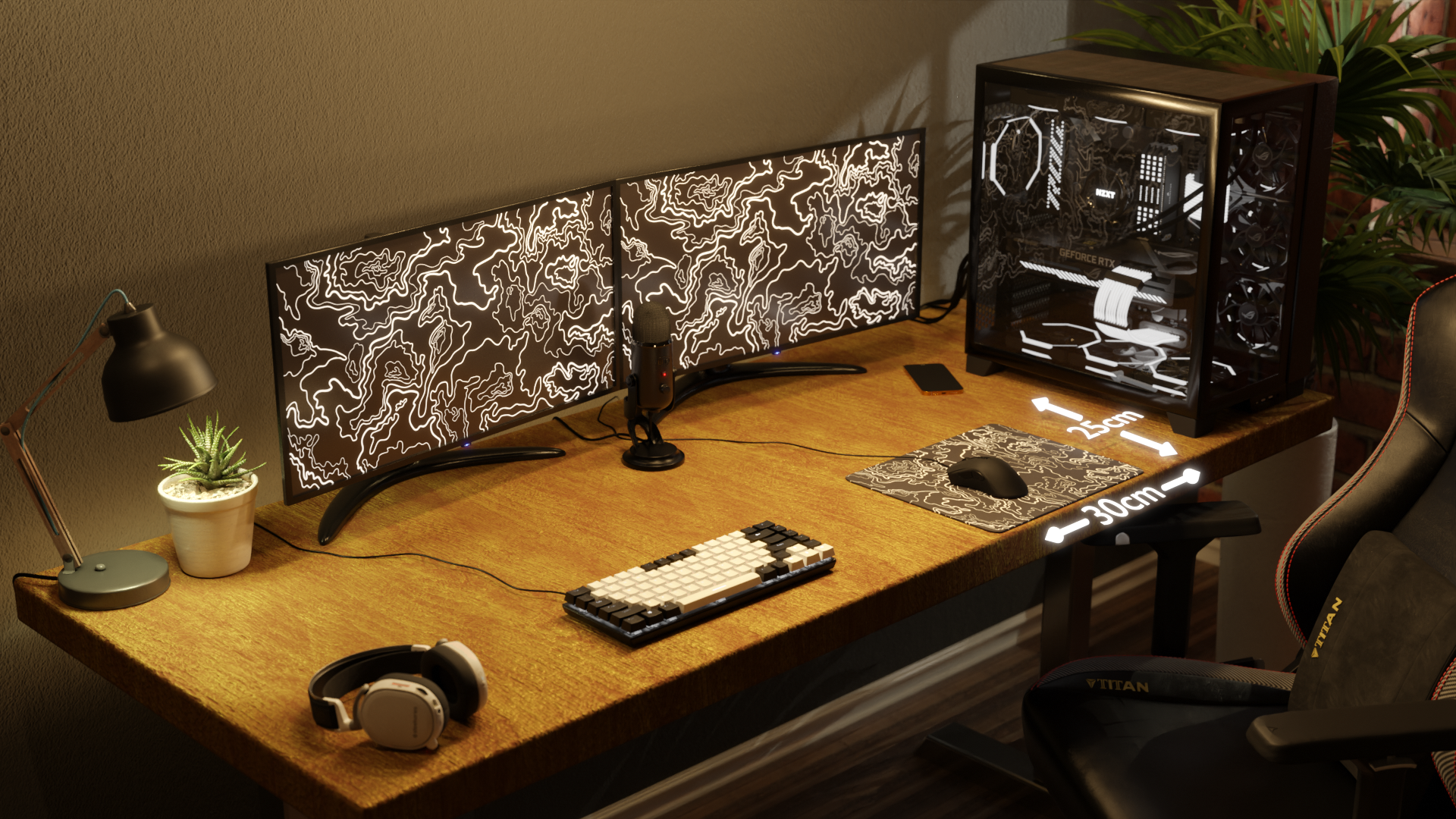 Topographic Black V2 M Mousepad Measurements (1)