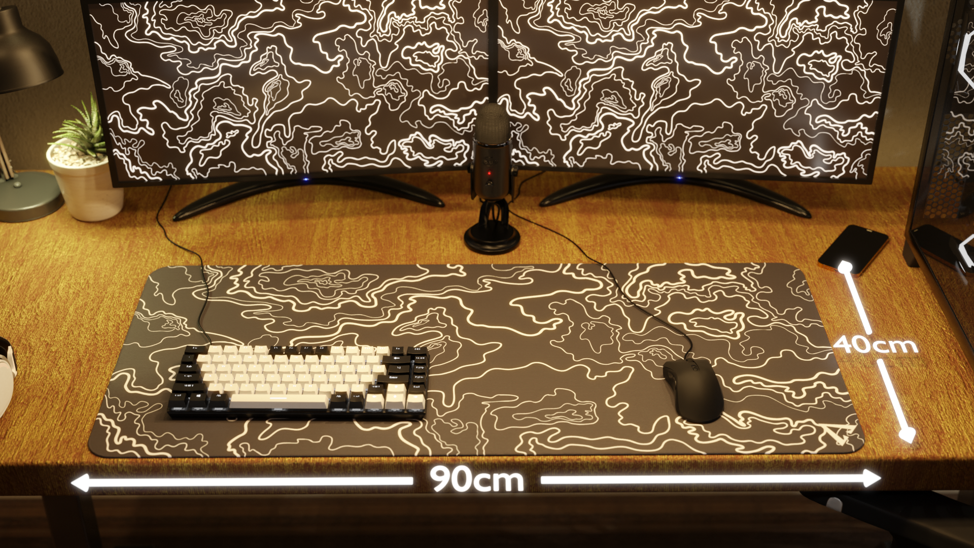 Topographic Black V2 XL Mousepad Measurements (2)