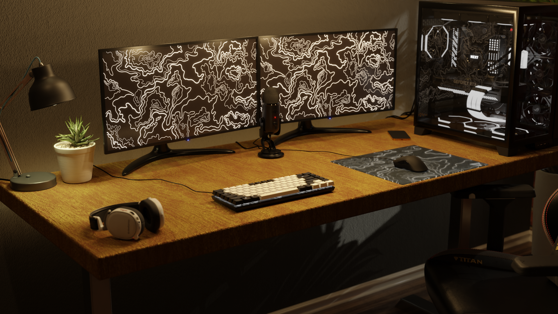 Topographic Black Glass Mousepad - Image 4