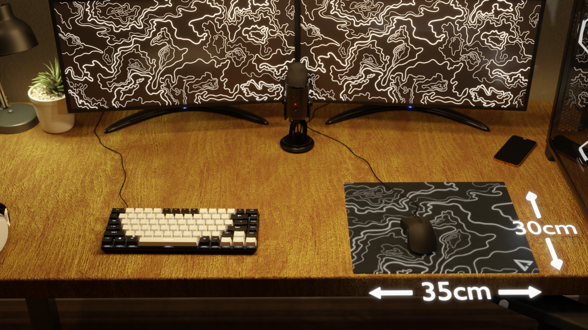 Topographic Black Glass Mousepad - Image 7